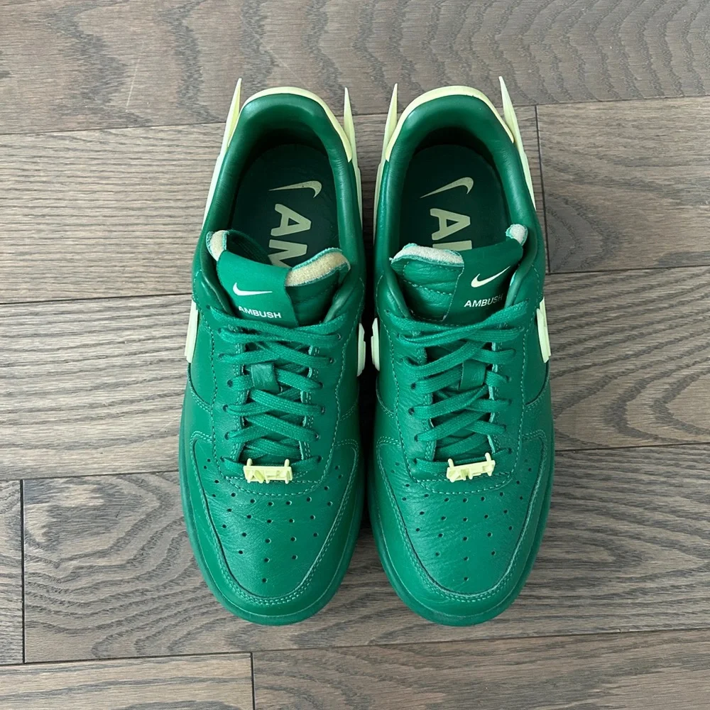 NIKE X AMBUSH Air Force 1s in Pine Green “Pickle Rick” colourway W8.5 / M7 - Picture 4 of 9